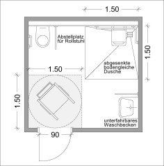 Rollstuhlgerechtes Bad