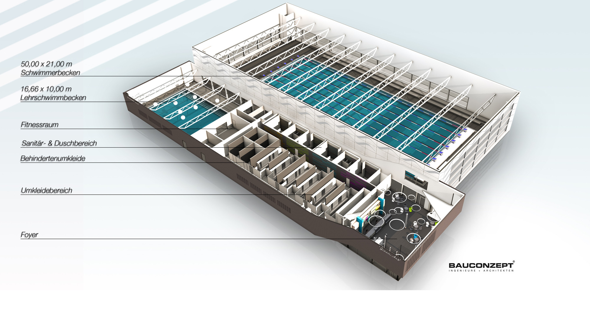 Schwimmhalle „Glück auf“ in Zwickau Gebäudetechnik Freizeit/Sport