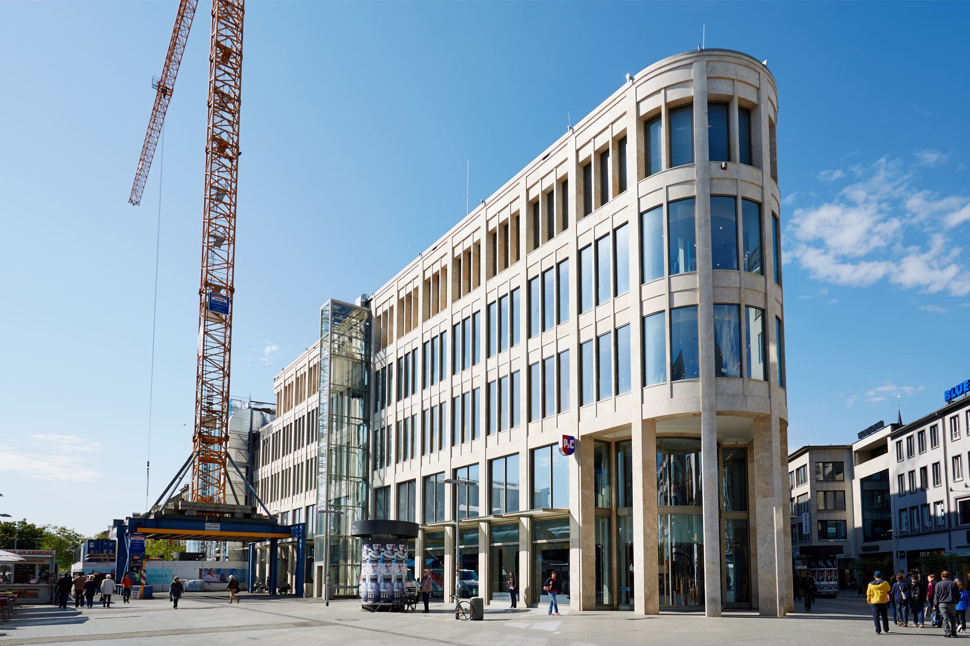 Das 1972 errichtete Gebäude nach seinem Umbau durch die Architekten Kleihues + Kleihues, Dülmen/Berlin