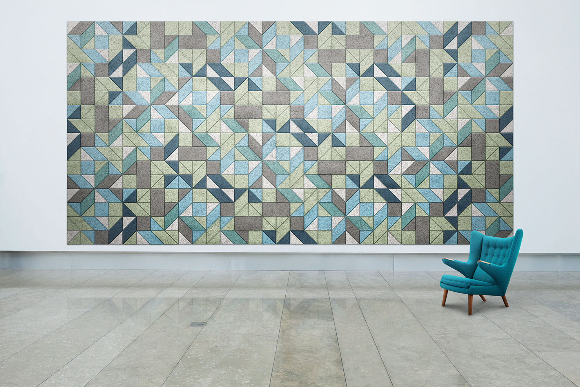 Wandbild aus Dreieck, Quadrat, Rechteck und Parallelogramm