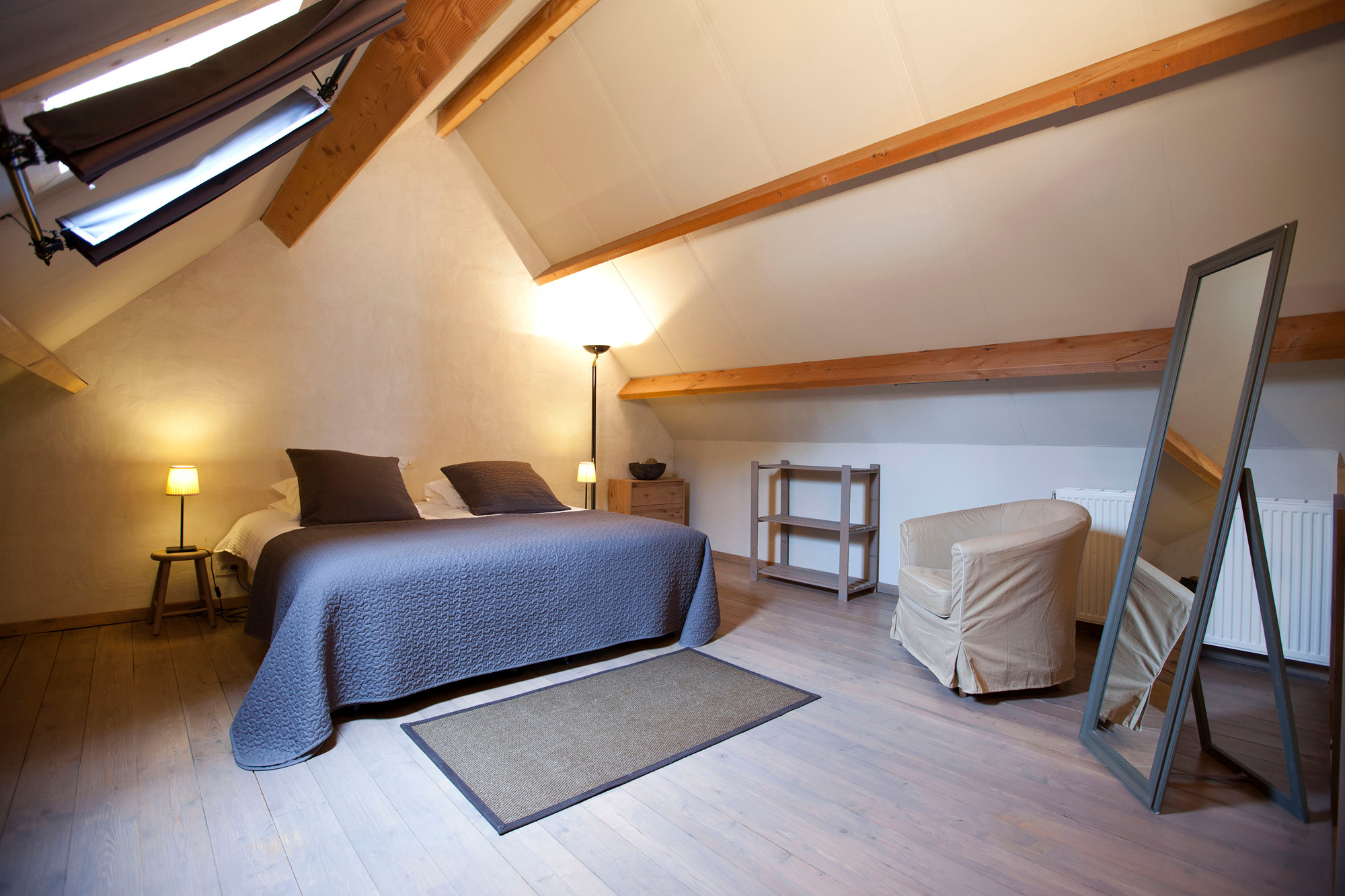 Einige Zimmer liegen direkt unter dem Dach