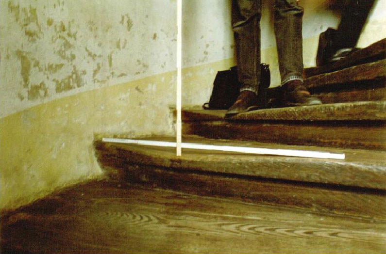 Aufmaß der Treppe im Steigebereich