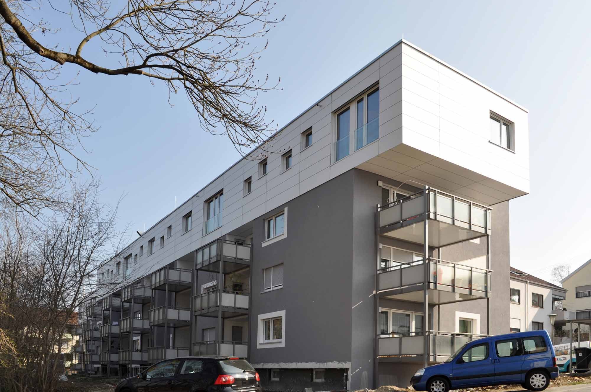 Alle Wohnungen sind mit einem Balkon oder einer Terrasse ausgestattet