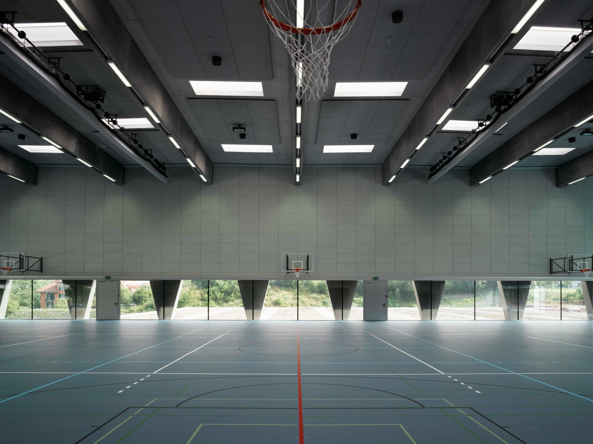 Die obere Trainingshalle dient dem Vereins- und Schulsport