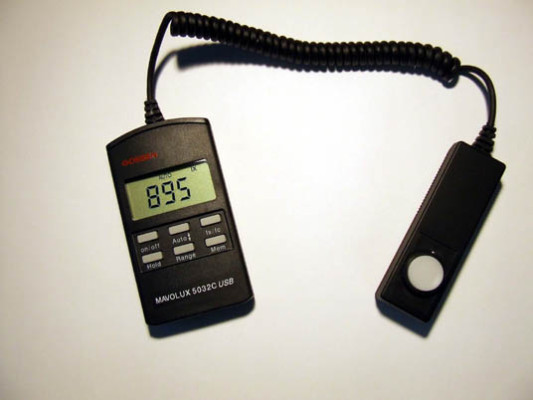 Luxmeter für die Messung der Beleuchtungsstärke