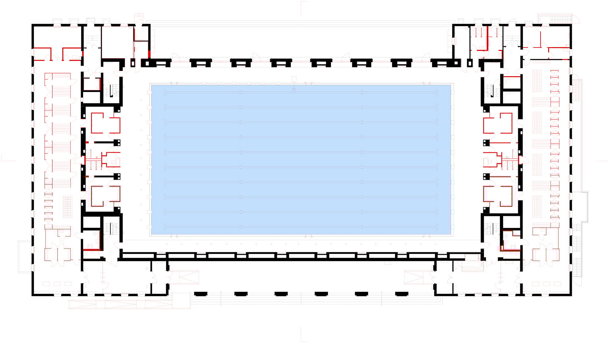 Стандартный бассейн 25 метров. Стандартный бассейн 25 метров. Размер бассейна 25 м 1 дорожка. Стандартный бассейн 25 метров. Типовой проект бассейна 25х8.