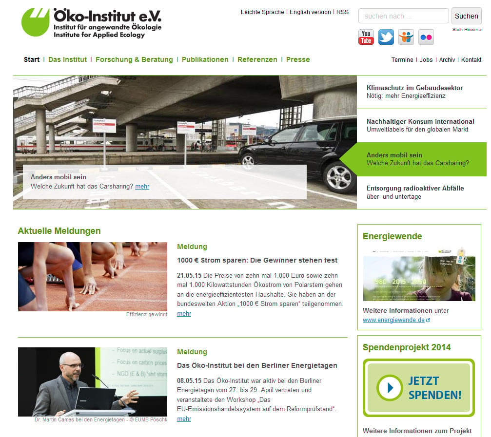 Öko-Institut – Institut für angewandte Ökologie
