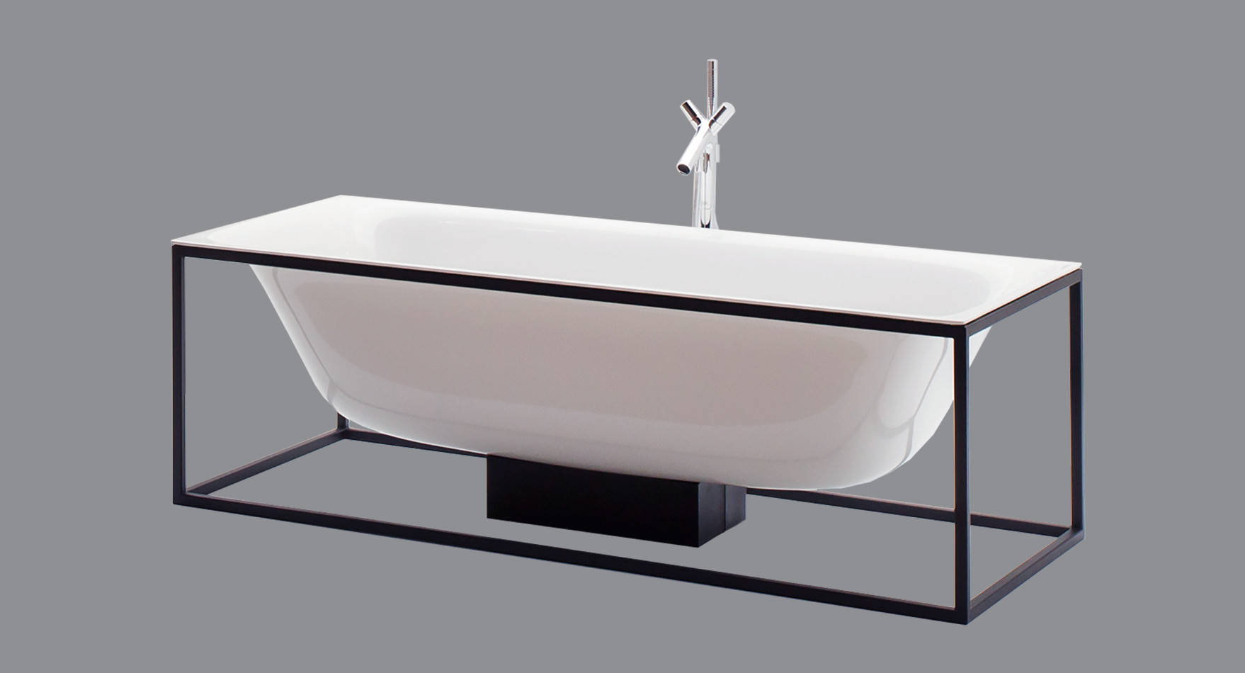 Wanne und Waschbecken in dünnen Stahlrahmen | Bad und Sanitär | News