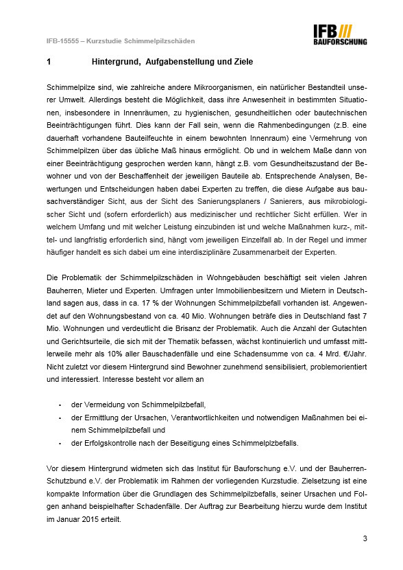 Schimmelpilzschäden: Schadenbilder, Ursachen, Folgen