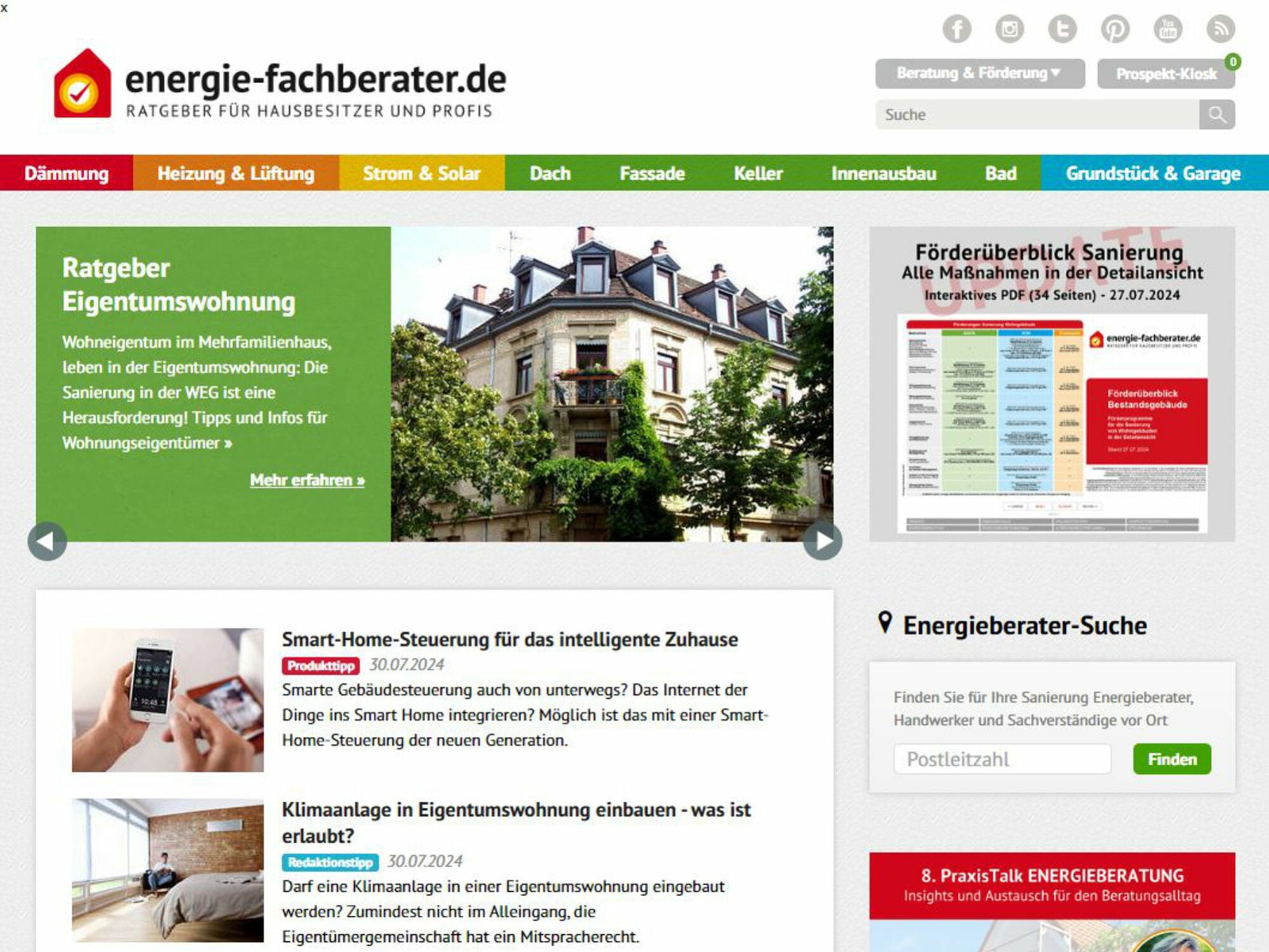 Ratgeberportal für Sanierungswillige
