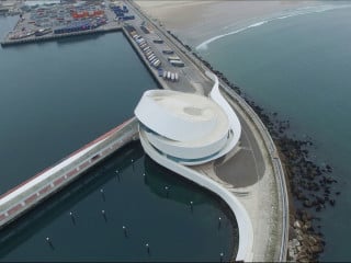 Für die Architekten gleicht der Bau des Schiffsterminals einem Oktopus, der seine Tentakeln von sich streckt