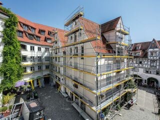 Standgerüste sind die am häufigsten verwendeten Tragsysteme.