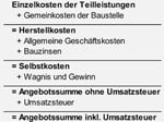 Kalkulation der Baustelle