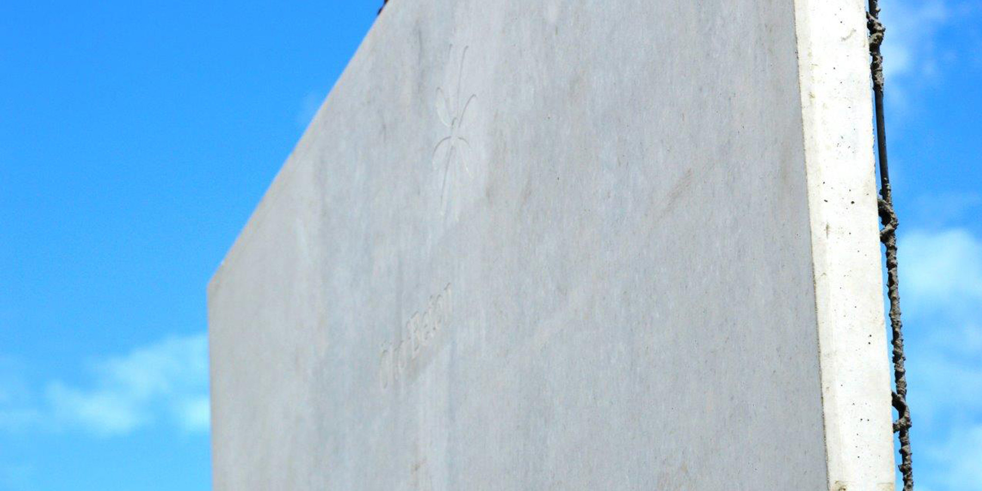 Testwand aus Öko²Beton 