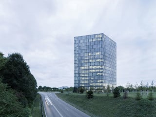 Wie eine Kompassnadel ist das Festo Automationcenter auf den Unternehmenssitz in Esslingen ausgerichtet