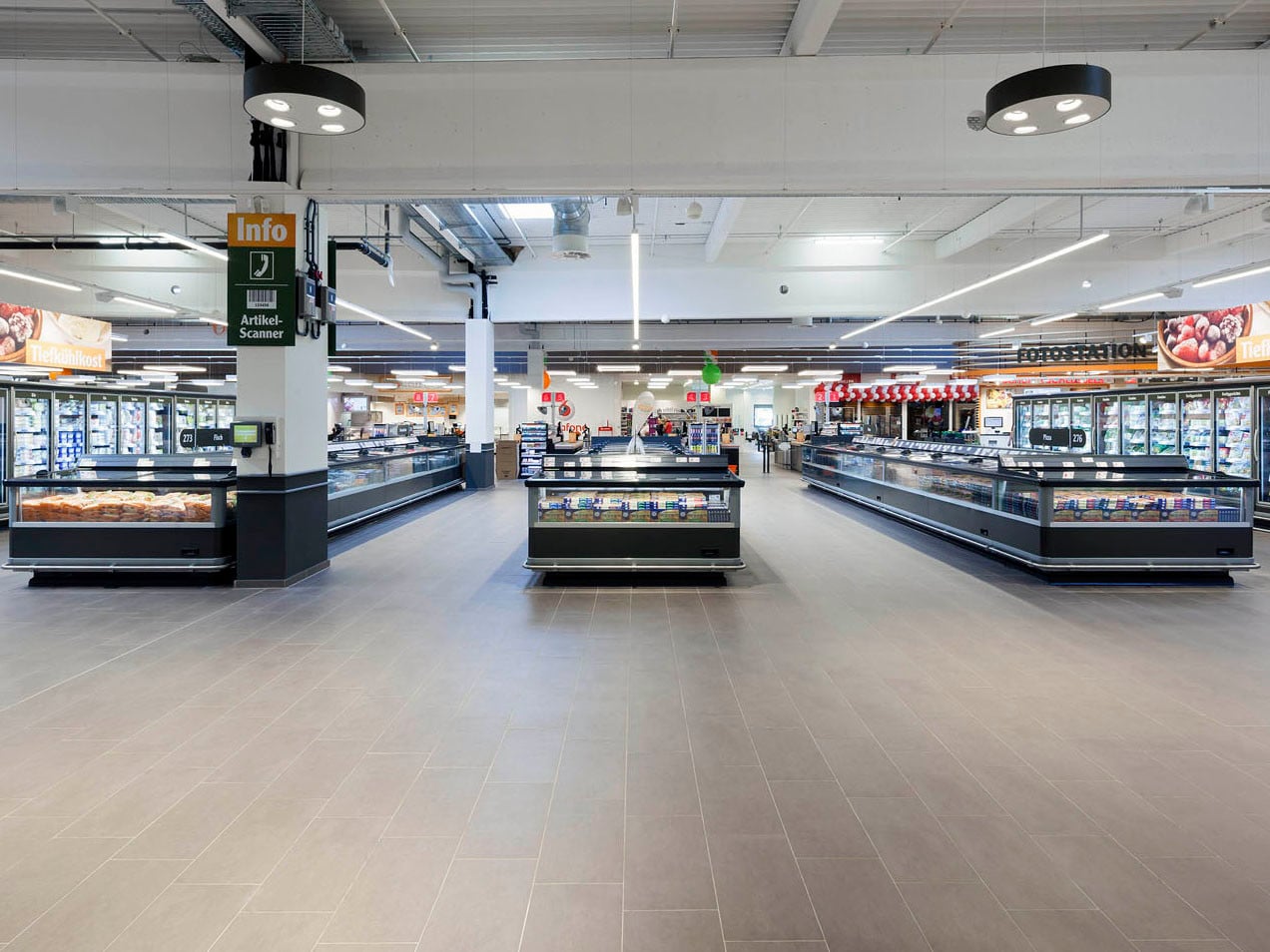 Für die 12.000 Quadratmeter Bodenfläche im Warenhaus Globus entschieden sich die Planer für die Fliesen der Kollektion New Market