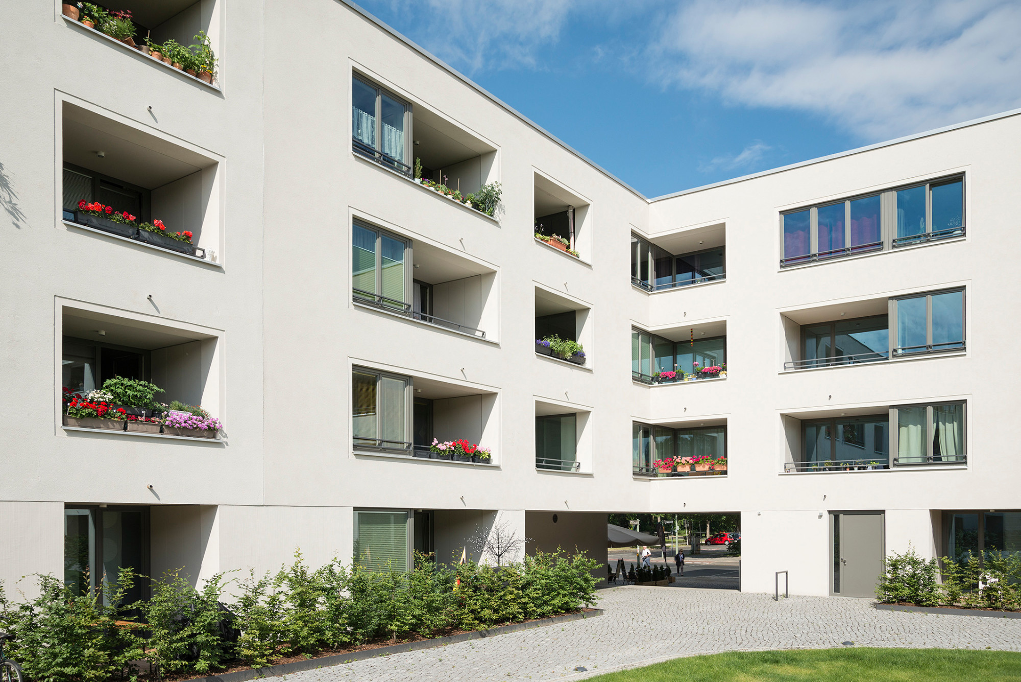 Alle Loggien sind zum Hof orientiert