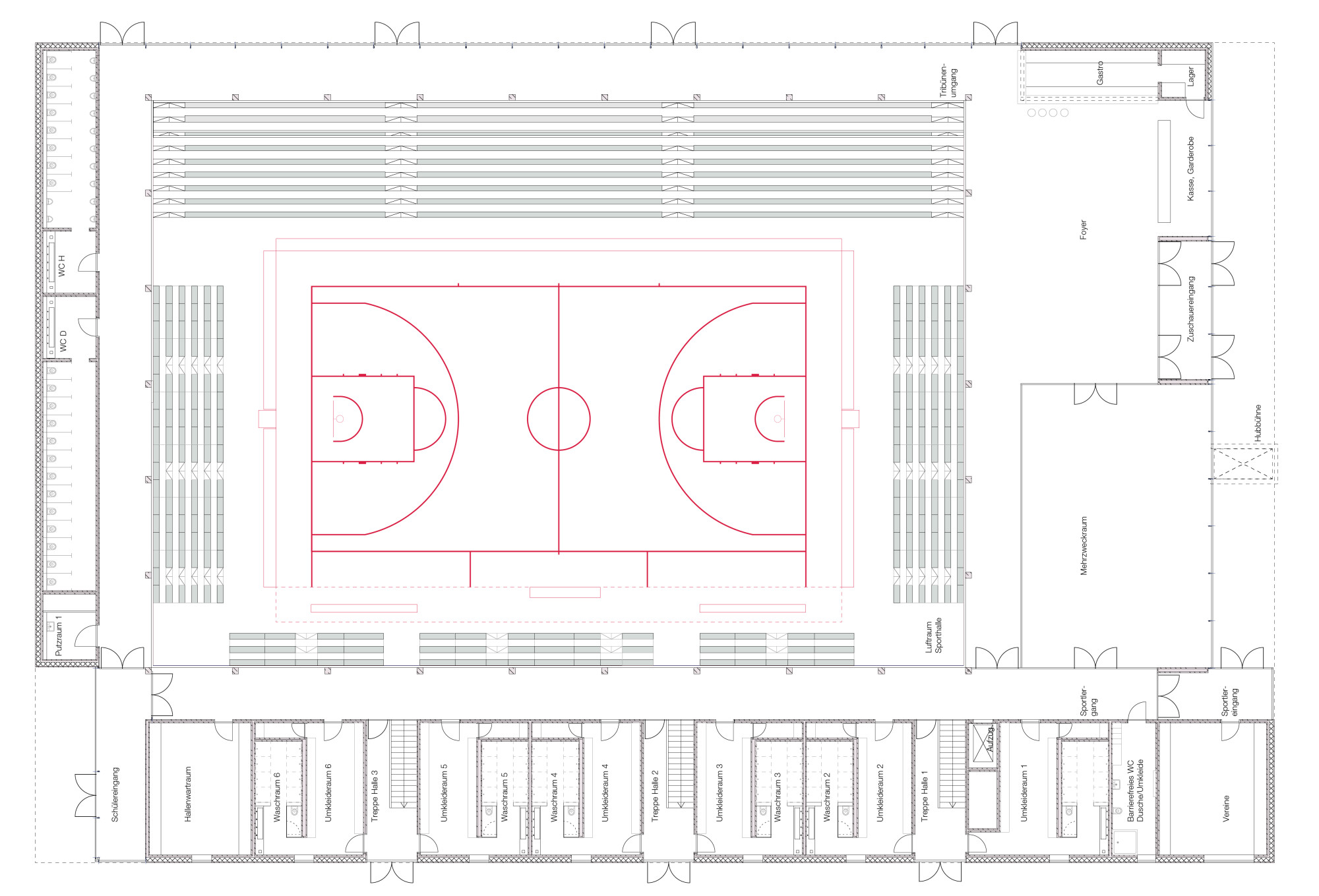 Sport- und Mehrzweckhalle in Stadtbergen | Boden | Sport/Freizeit