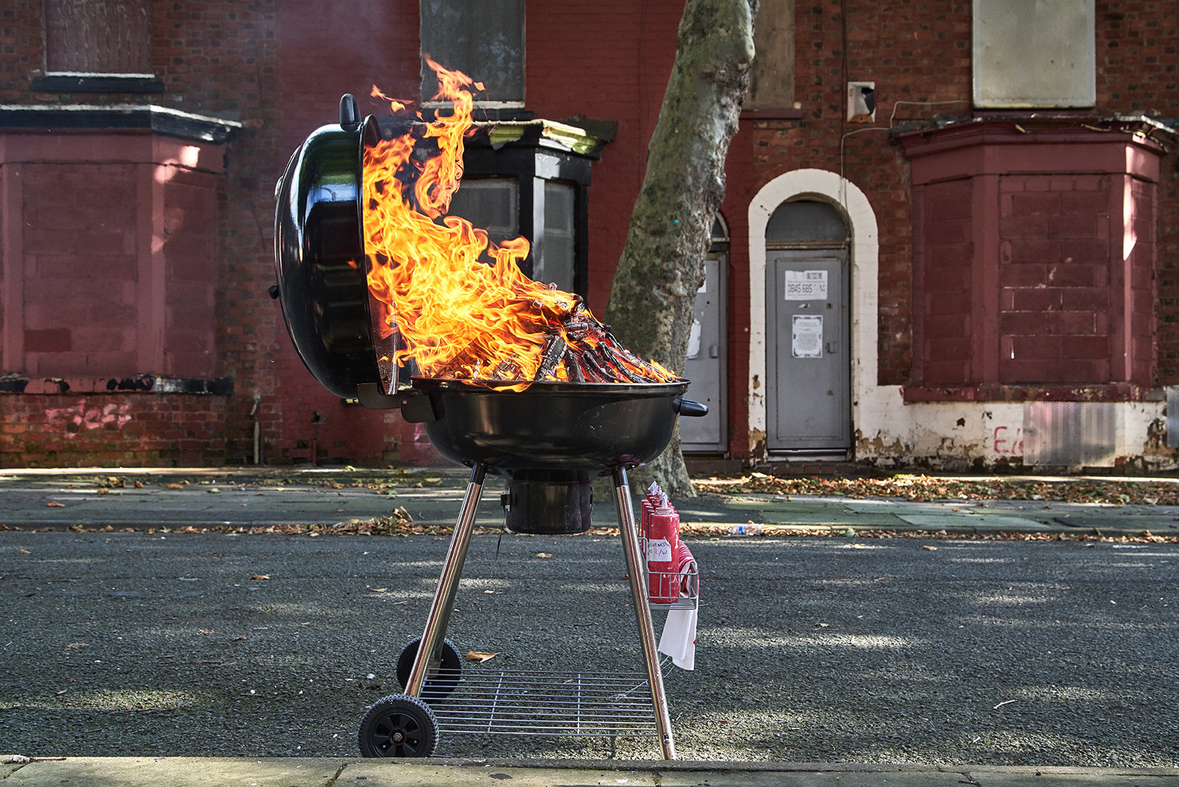 In diesem Grill wurden die Fliesen 12 Stunden lang gebrannt und geräuchert