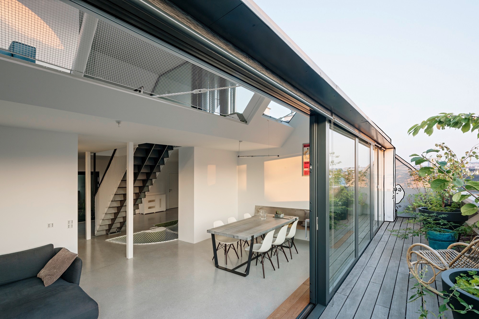 Wohnraum mit Dachterrasse gen Südwesten