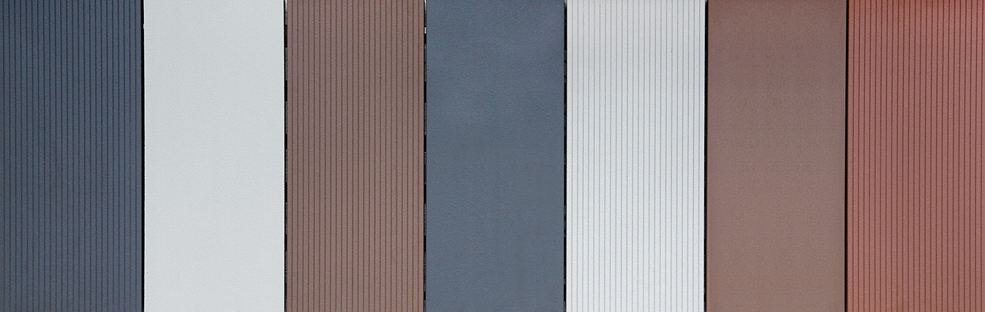 Mit Karminrot, Kastanienbraun, Titangrau und Vulkangrau lässt die Farbgebung der Keramikplatten an Erdtöne bzw. Naturstein denken