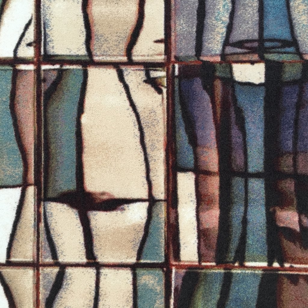 Die abstrahierten Strukturen in mal dezenten, mal intensiveren Farben sind von ungewöhnlich lebendiger Wirkung