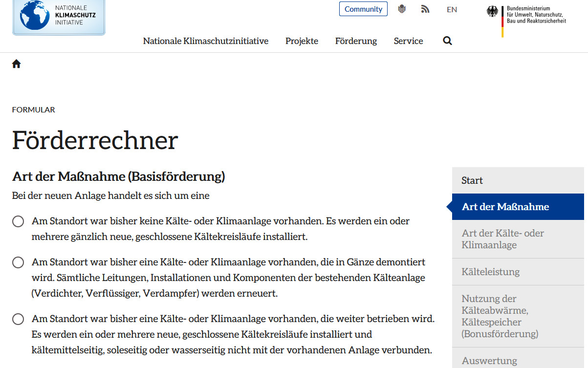 Entscheidend für die Förderhöhe sind die Art der Anlage, ihre Leistung und das eingesetzte Kältemittel