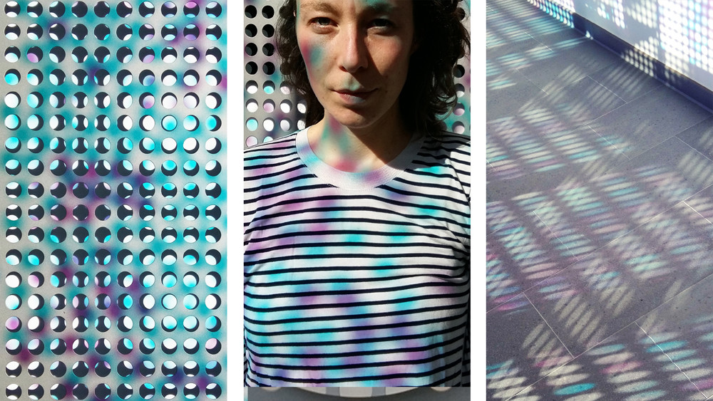 Die farbig-reflektierende Kunst am Bau gestalteten die Künstlerinnen Lena Gätjens, Ivana Plavec und Branka Sarićdas des Berliner Kunstkollektivs 333