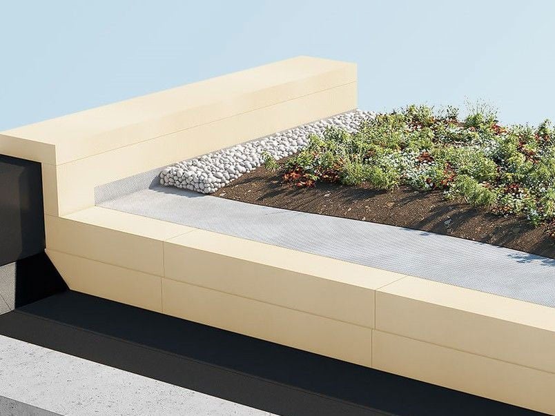 Anwendbar ist er in bekiesten Umkehrdächern von einschaligen unbelüfteten Flachdächern, auch unter Begrünung oder Dachterrasse