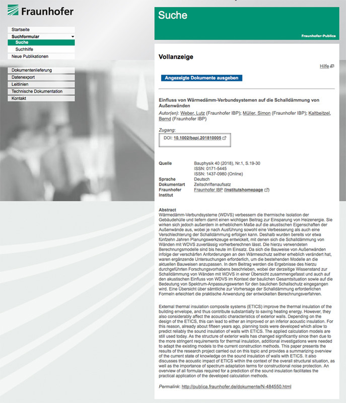 Die zwölfseitige Publikation ist in der Datenbank Fraunhofer-Publica dokumentiert und steht als Pdf-Datei zum kostenlosen Download zur Verfügung 