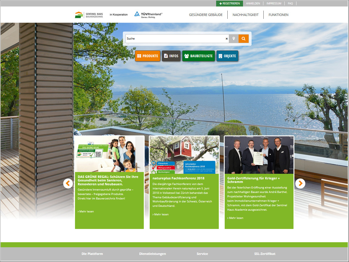 Datenbank für schadstoffreduzierte Baustoffe