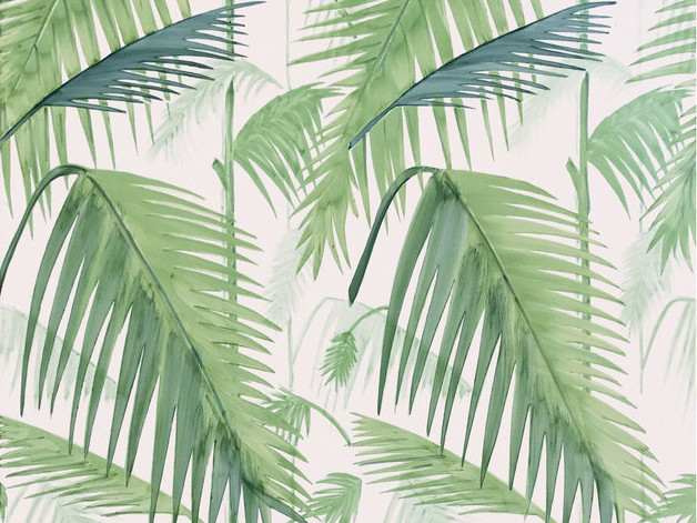 Die Kollektion Verde verticale von Ceramica Francesco de Maio umfasst fünf Motive mit unterschiedlichen Palmwedeln