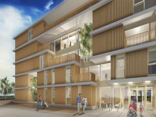 Das Kinderhaus am Neckarbogen ist Teil der Stadtausstellung für die 2019 in Heilbronn stattfindende Bundesgartenschau