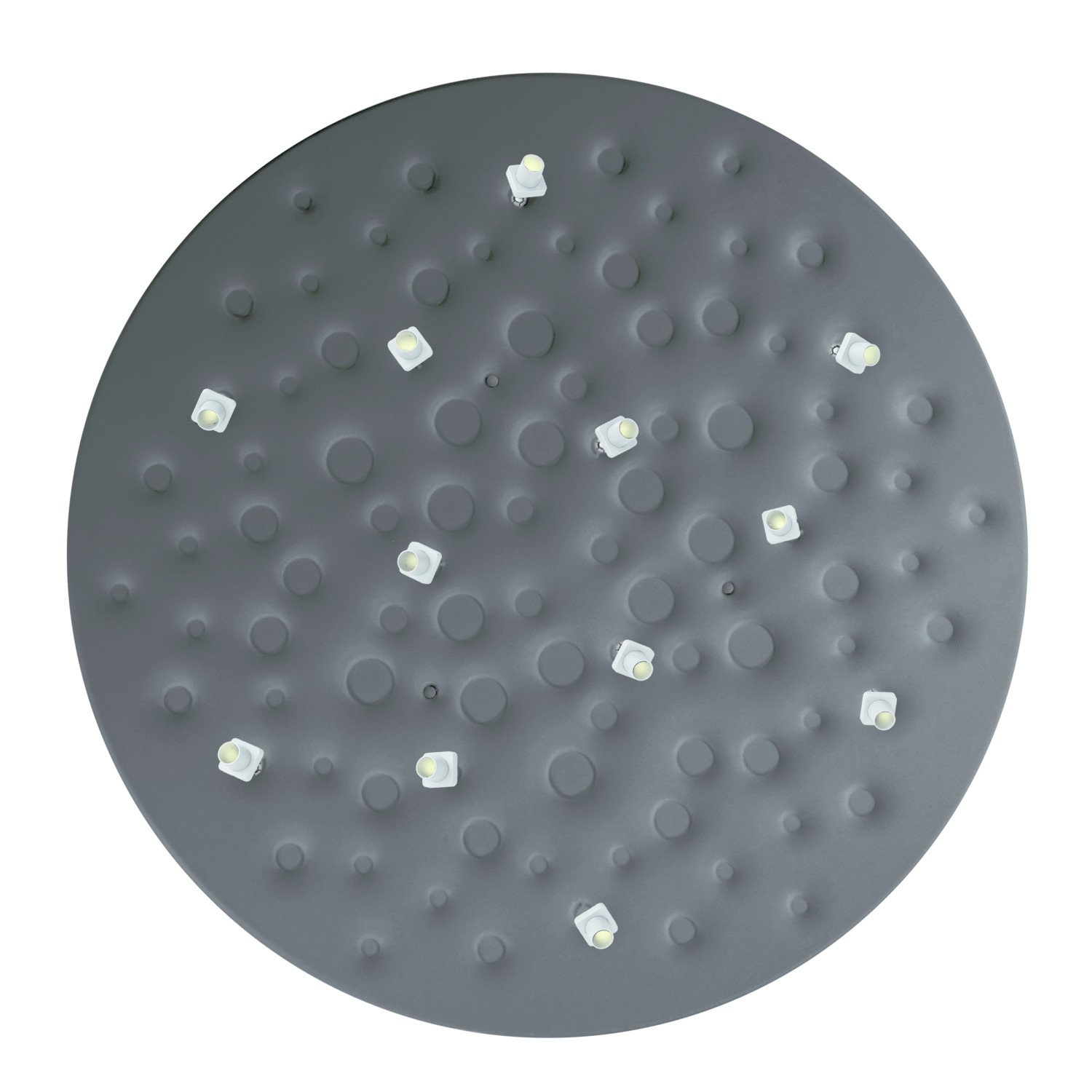 Das geometrische Muster unterschiedlicher Materialdichten maximiert die Schallabsorption des Panels mit einem Meter Durchmssser