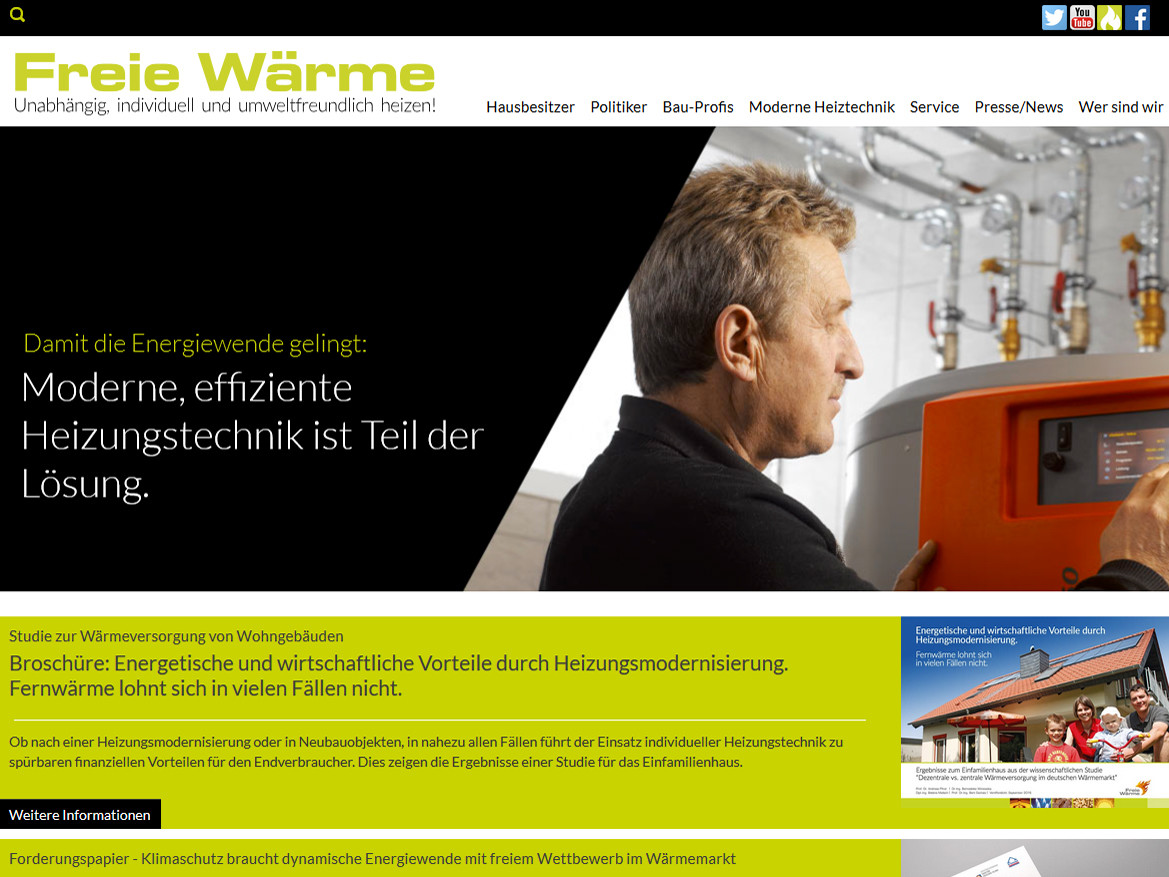 Webseite Freie Wärme