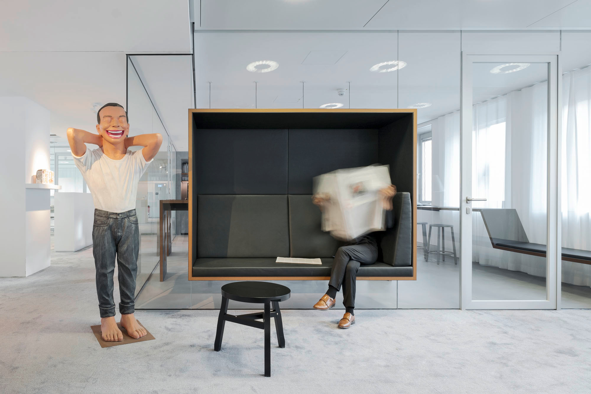 Mehr Arbeitsplätze, Open Space und die Integration von Kunstwerken aus der Sammlung des Firmengründers waren Planungsinhalte