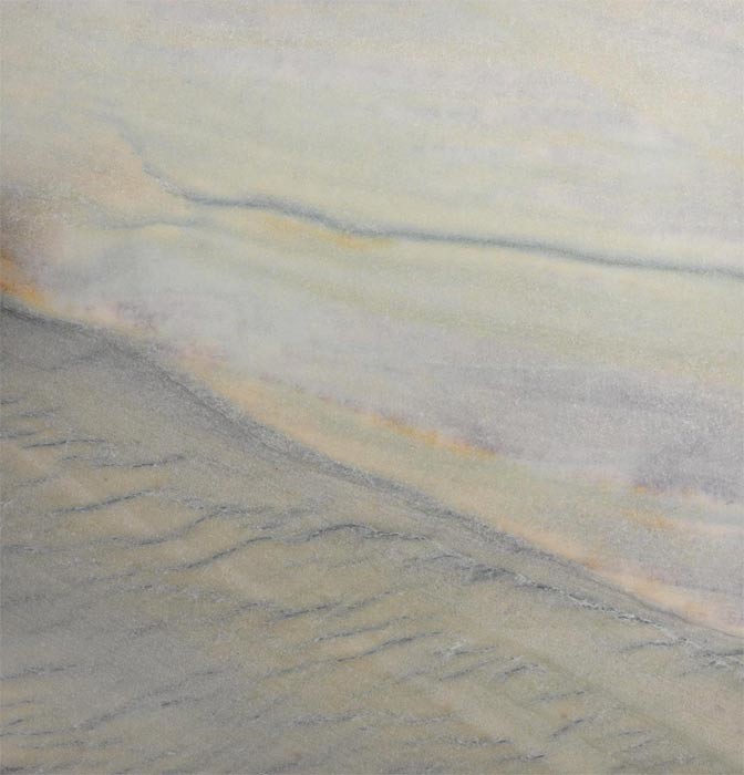 SGG Floatstone Azul Imperial ist ein blauer Quarzit mit grün-blau gewellter Struktur aus Kyanit und Dumor-Tierit