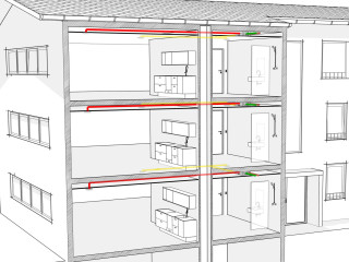 Das Lüftungsgerät LWZ 130 von Stiebel Eltron ist besonders für den Geschosswohnungsbau geeignet. 