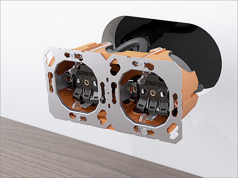 Das Installationssystem plug + go eignet sich besonders für Projekte, bei denen viele Räume mit ähnlicher Ausstattung verwirklicht werden, sowie für das serielle und modulare Bauen.