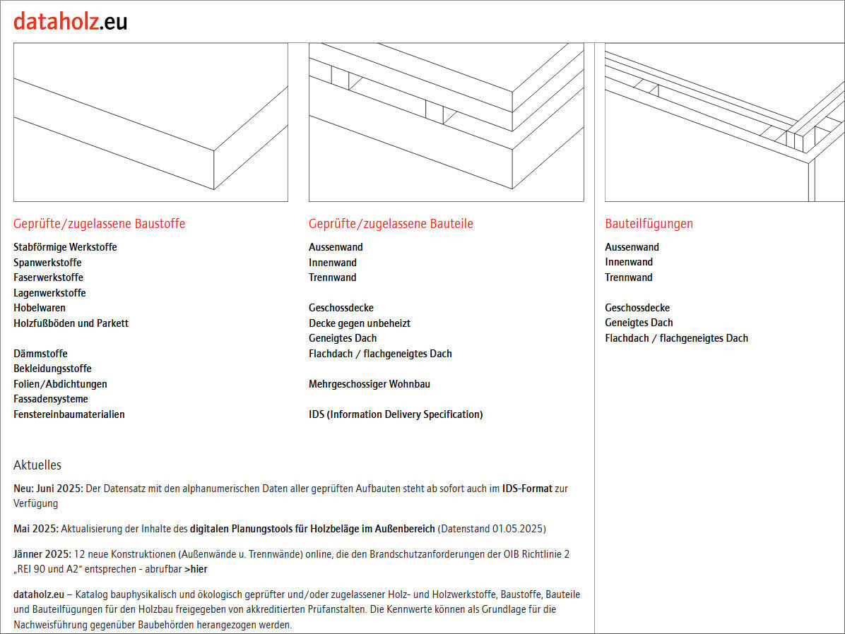 Online-Katalog für den Holzbau