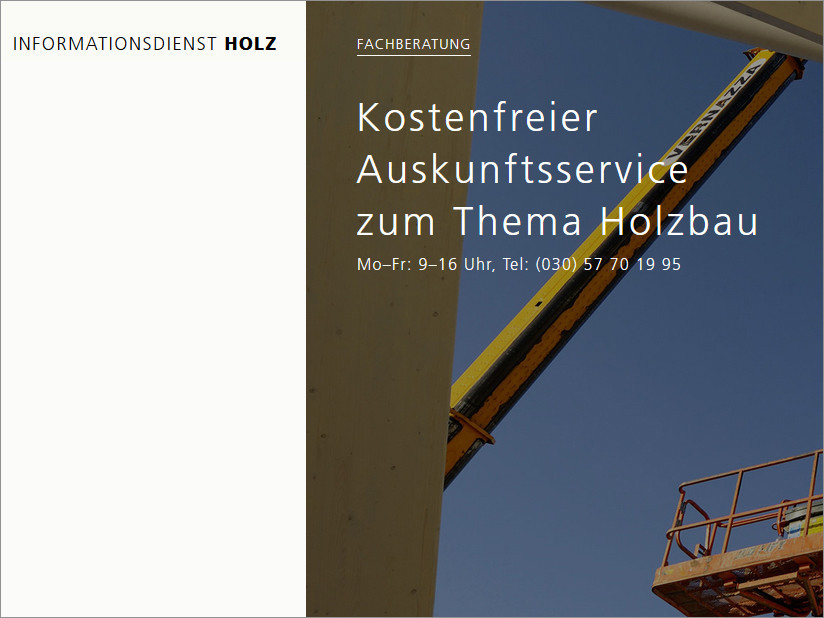 Fachberatung Holzbau vom Informationsdienst Holz