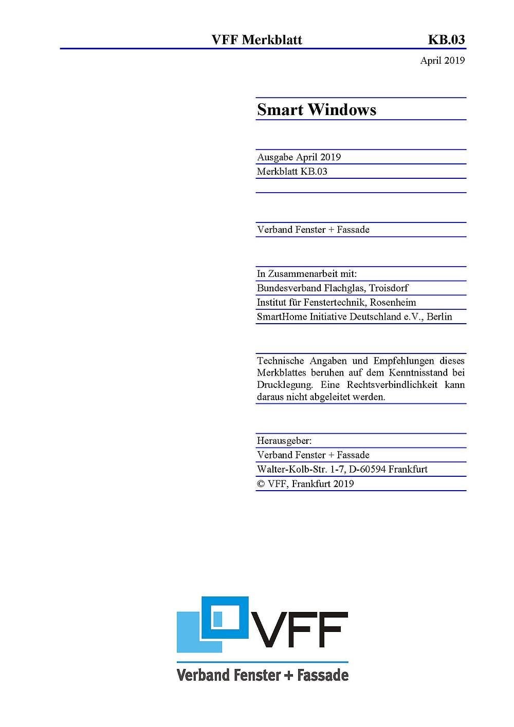 Smart Windows (KB.03:2019-04) | Glas | Planungshilfen | BauNetz Wissen