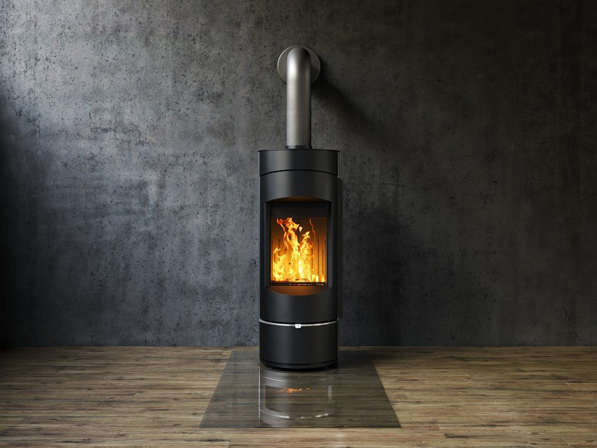 Der Kaminofen Logastyle Pulsus von Buderus erzielt eine hohe Raumheizungs-Energieeffizienz.