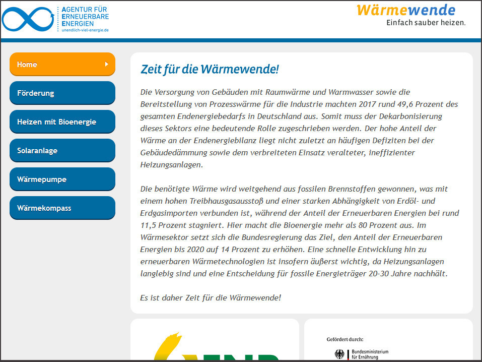 Screenshot Wärmewende