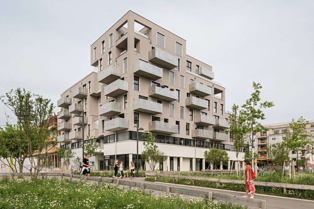 Wohn Und Geschaftshaus Am Park In Wien Flachdach Wohnen Baunetz Wissen