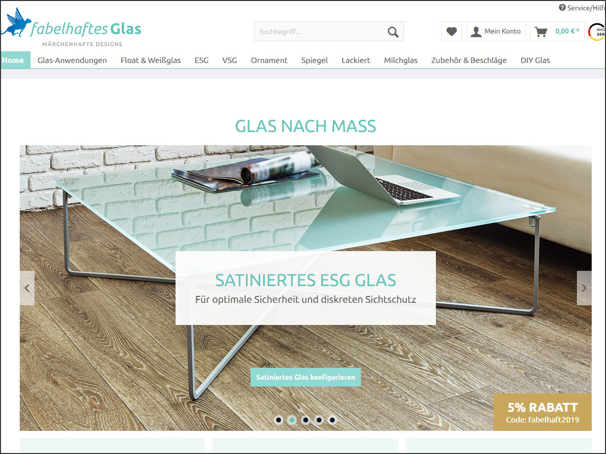 Glas online einkaufen