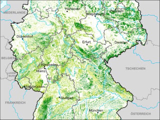 Waldformen in Deutschland (Stand: 2018)