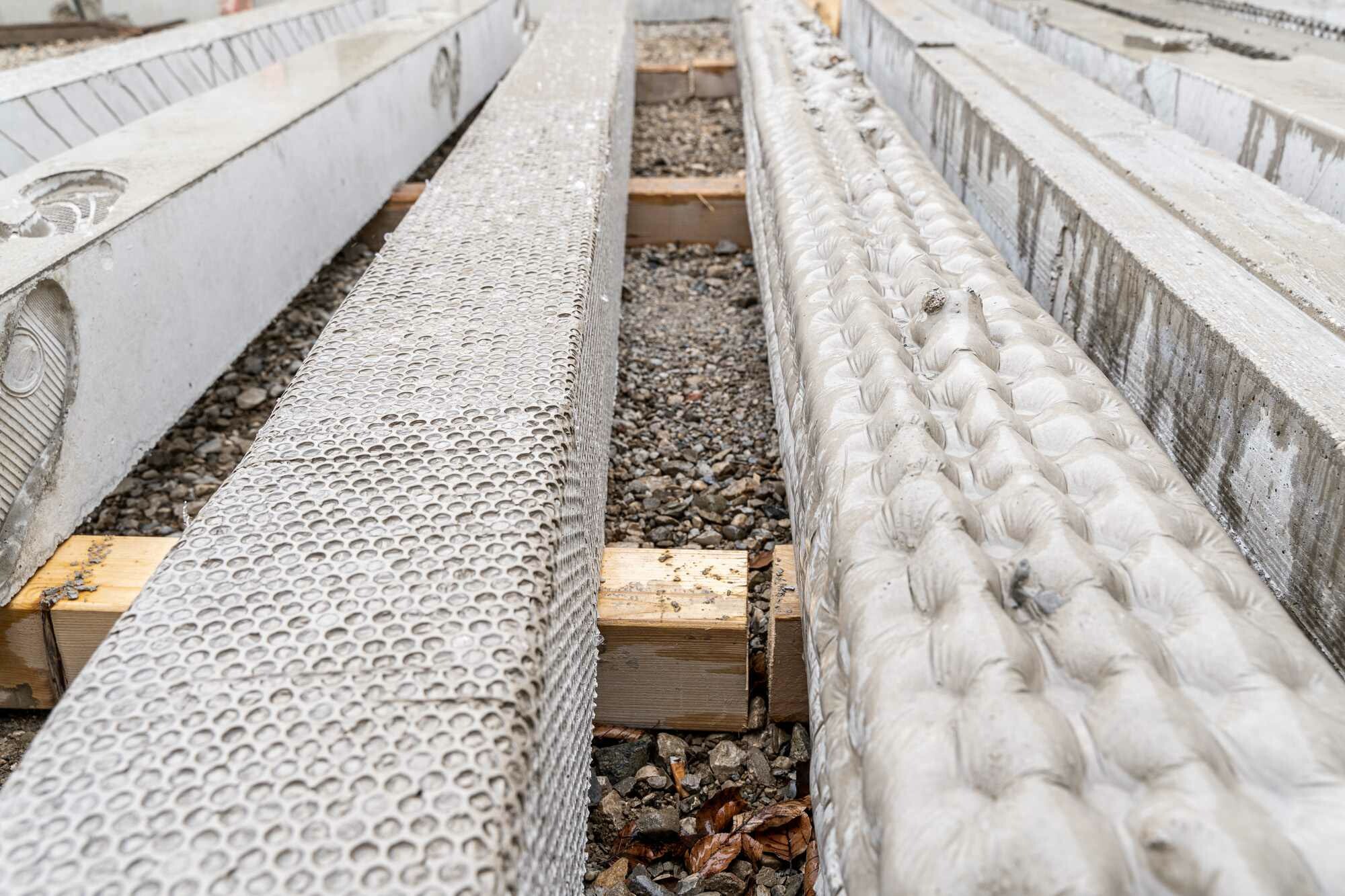 Verwendet wurde ein Recyclingbeton mit hundert Prozent rezyklierter Gesteinskörnung.