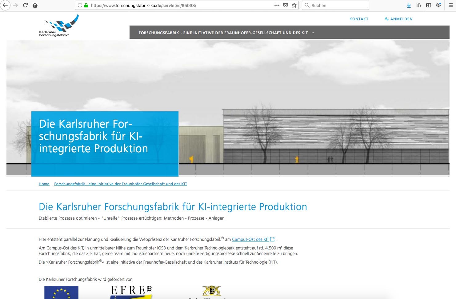 Die Webseite soll parallel zum Baufortschritt um weitere Informationen zum Projekt wachsen.