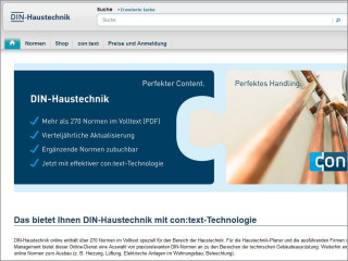 Screenshot der Startseite